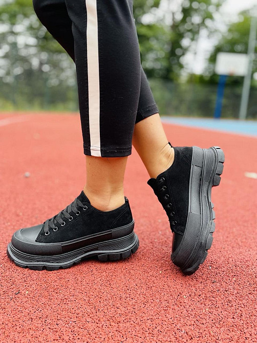 No brend Кеди жіночі M123-1 чорні (весна-осінь, еко-замша) (4749) Коломия - фото 7