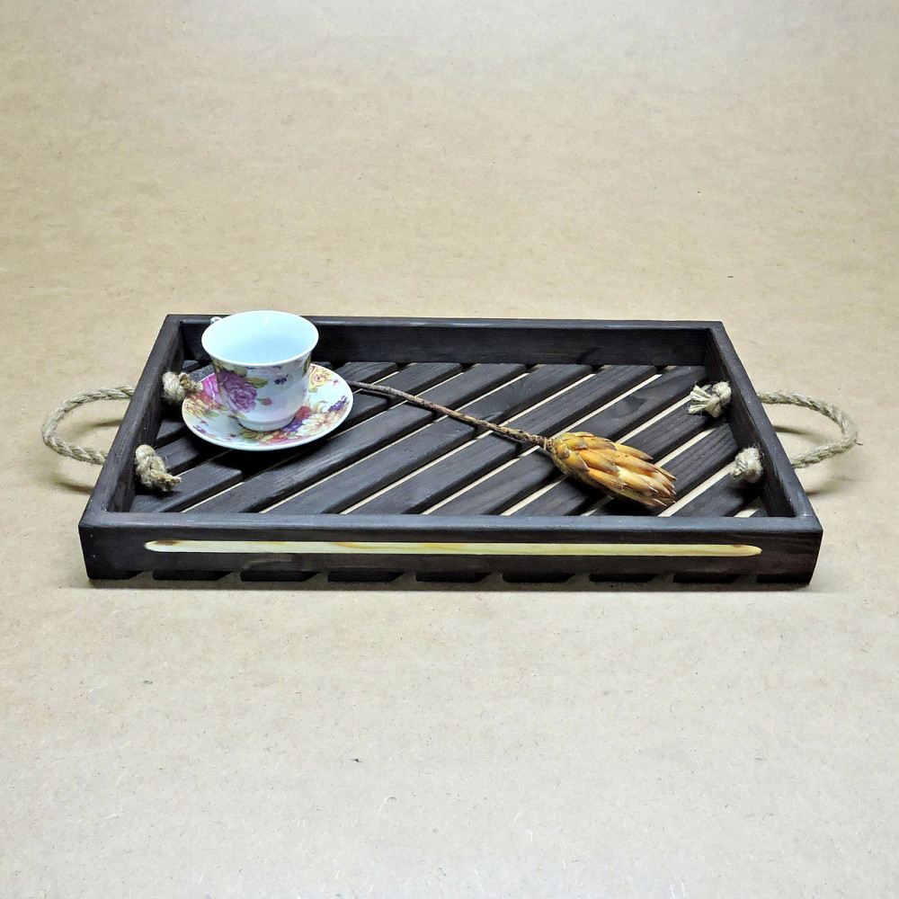 Піднос дерев'яний "Ломмел" графіт Миколаїв - фото 6