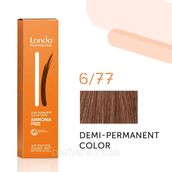 Тонуюча безаміачна фарба для волосся Londа Demi-Permanent Color 6/77 темный блонд интенсивно-коричневый Киев