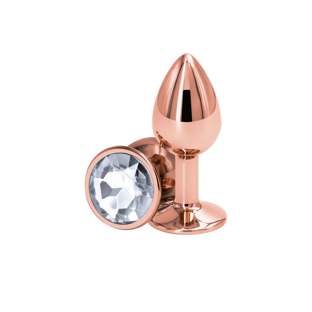 Анальная пробка NS Novelties Rear Assets - Rose Gold - Small - Clear Sex Aura Киев - изображение 1