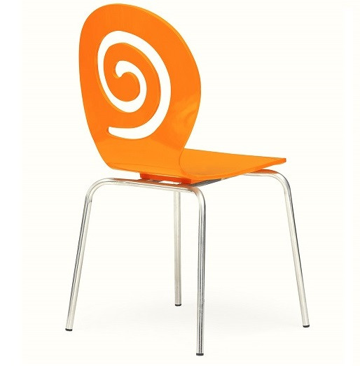 Стілець Лев дерев'яний помаранчевий Дніпро - фото 4