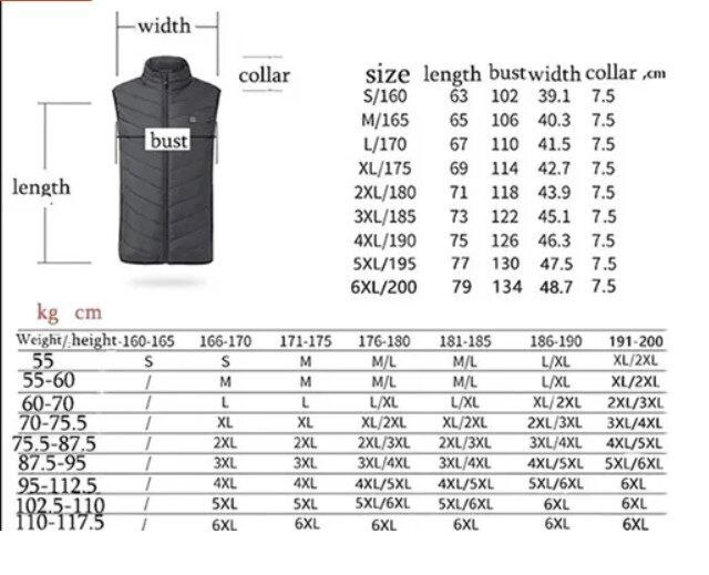 Мужской жилет с подогревом HeatFashion Electric Heating Vest (17 зон) Черный 2XL Винница - изображение 9