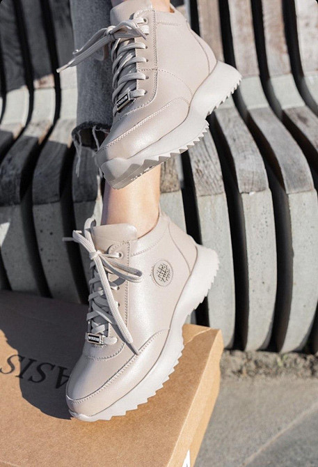 Masis Кроссовки женские MASIS капучино натуральная кожа зима (C-650) (5298) 39р. Коломия - фото 4