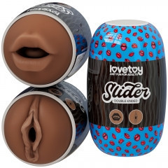 Мастурбатор - Slider Double-Ended Masturbator Mouth and Vagina Brown Sex Aura Киев - изображение 2