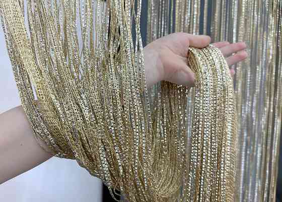 Шторы-нити Rovi Premium с люрексом Золотистый 300х300см 1 шт (61-113) Киев