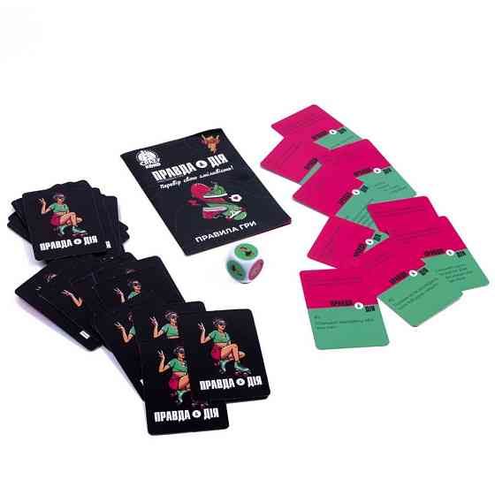 Карткова гра "Правда або дія" VT5903-02, 50 карток, гральний кубик Вінниця