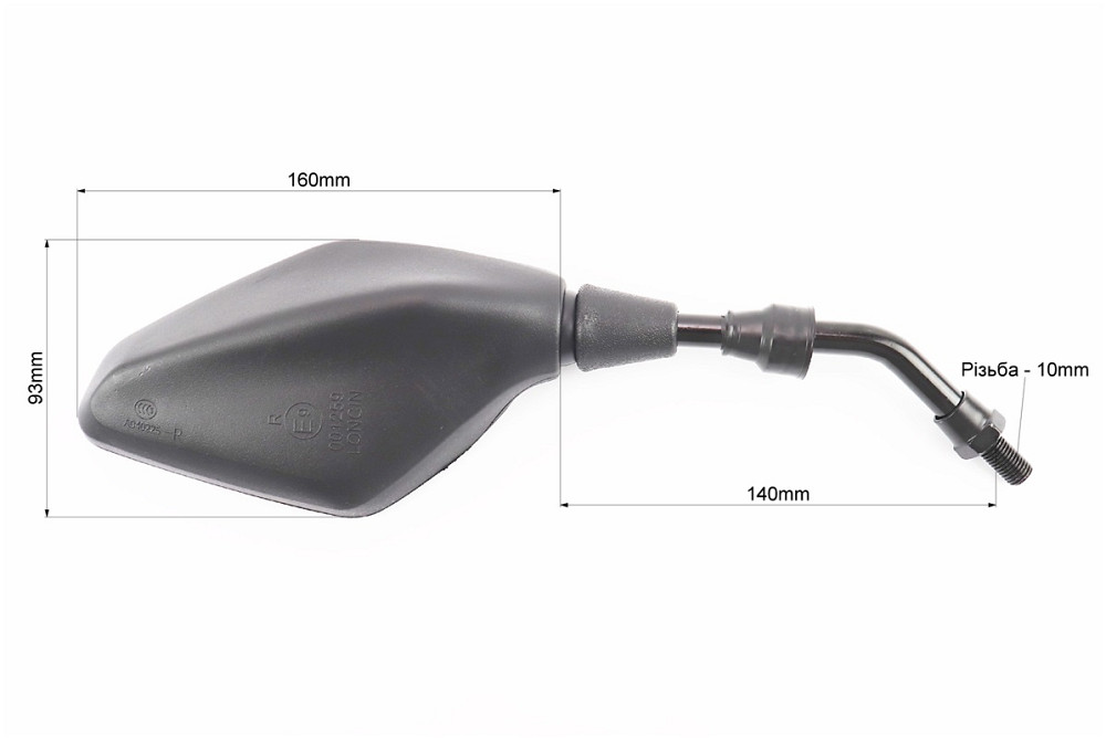 Loncin LX300-6 Дзеркала чорні к-кт, м10 Киев - изображение 2