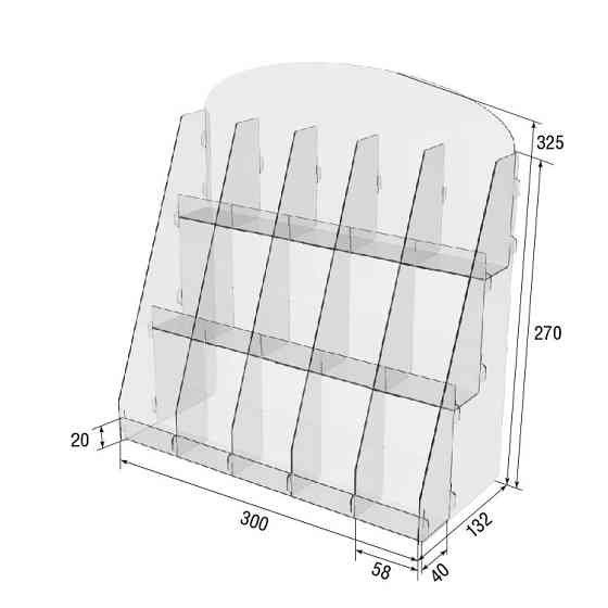 Товарна горка EKOSTAR на 5 комірок 300х132х325 Київ