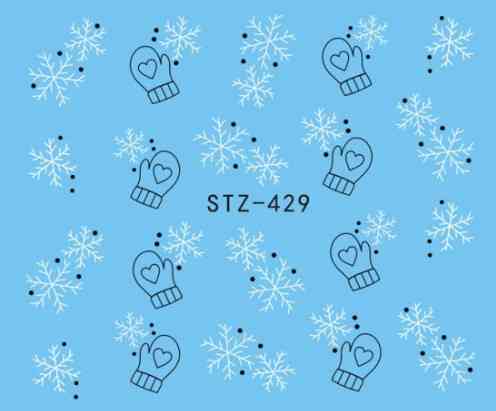 Слайдери на нігті новорічні - розмір стікера 6*5см, інструкція по застосуванню в описі товару) Київ