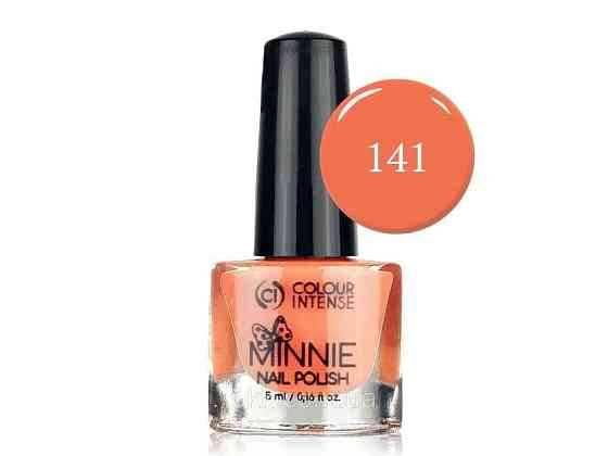 Лак для нігтів 5мл Мini 141 емаль персик гарячий ТМ Colour INTENSE Solmir Київ