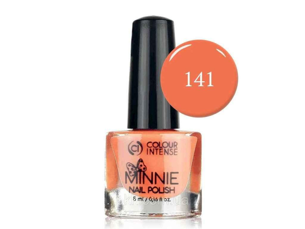 Лак для нігтів 5мл Мini 141 емаль персик гарячий ТМ Colour INTENSE Solmir Київ - фото 1