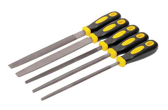 MASTERTOOL Напилки по металу MASTERTOOL 200 мм набір 5 шт плоский/круглий/тригранний/напівкругл Коломия