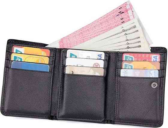 Кошелек Vintage 14467 кожаный Черный Киев