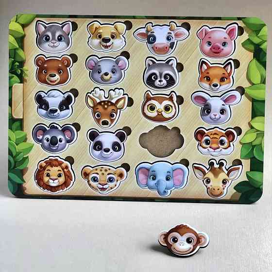 Деревянный пазл-сортер 