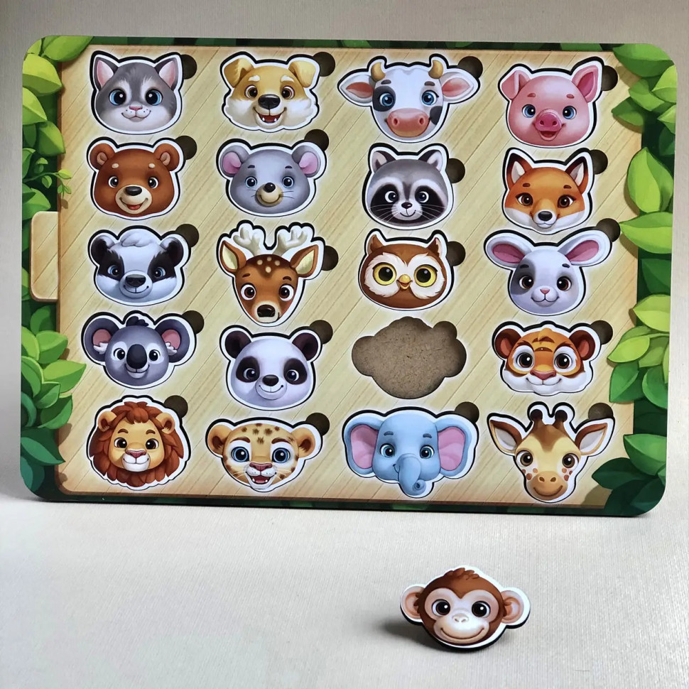 Деревянный пазл-сортер 