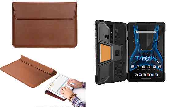 Чохол-конверт VitoCase для Unihertz Tank Pad, з функцією підставки для планшета Коричневий Київ