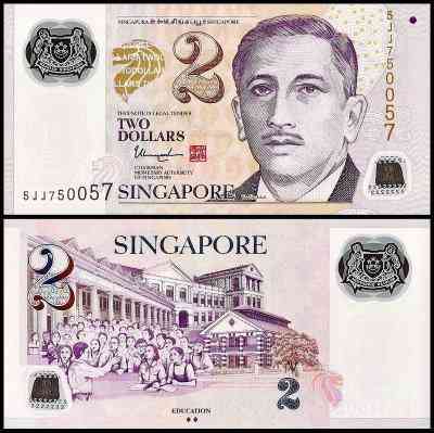 Сінгапур / Singapore 2 Dollars 2015 UNC Полтава