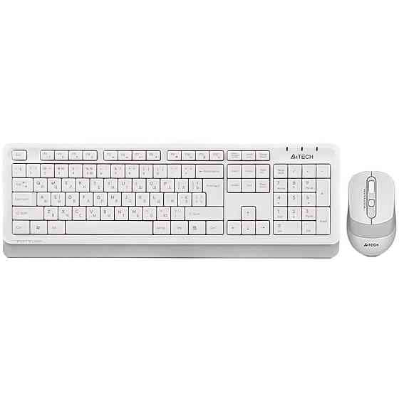 Комплект (клавіатура, миша) бездротовий A4Tech Fstyler FG1010 White USB Білий Харків