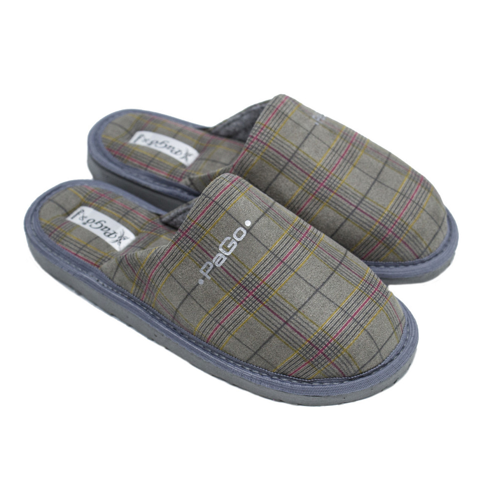 Хатні капці закриті тм "PaGo" Шотландська карта сірий підліток для хлопчика Одеса - фото 2