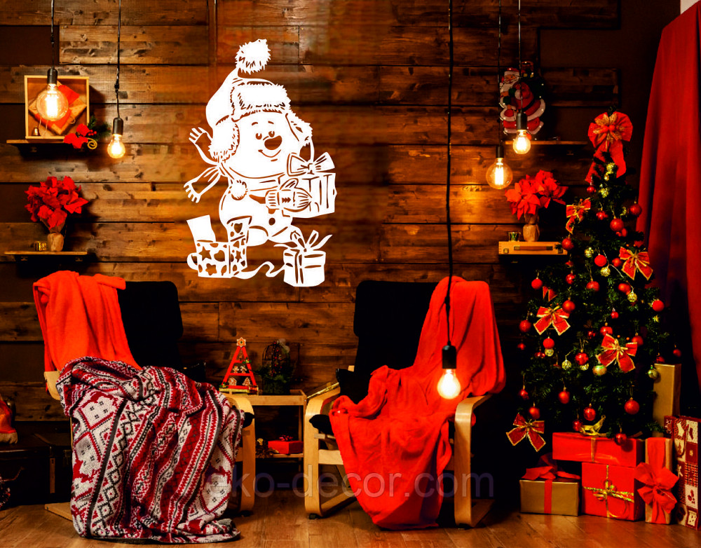 Декоративне настінне Панно «Сніговик», Декор на стену Київ - фото 2