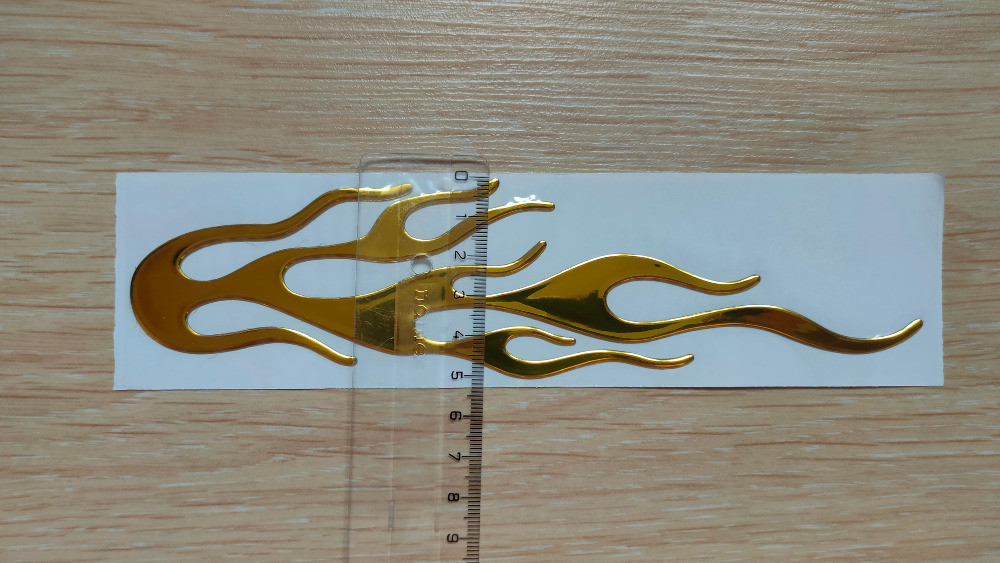 Наклейка на авто Огонь золото выпуклая на авто-мот Киев - изображение 4