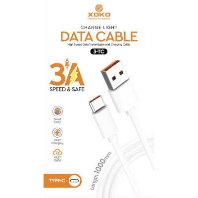 Дата кабель USB 2.0 AM to USB-C 3A XoKo (XK-3-TC) Вінниця - фото 4
