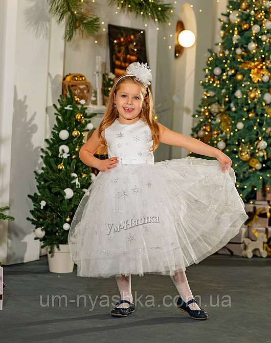 Платье Снежинка нарядное белое платье со снежинками Снежинка со снежинками Кривой Рог - изображение 3