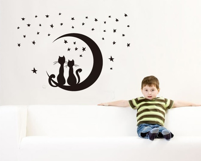 Интерьерная наклейка на стену Пара котиков Киев - изображение 1