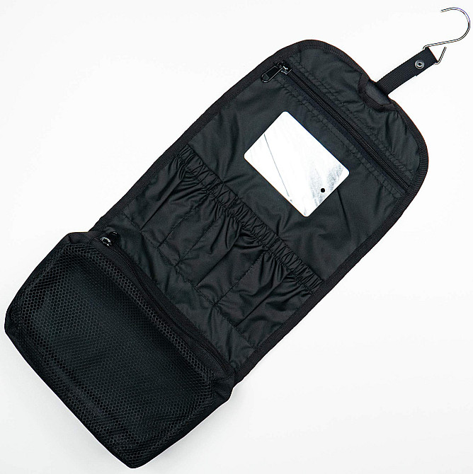 Дорожній несесер органайзер з гачком та дзеркалом для косметики StarsUp ST-M (Чорний) Суми - фото 5