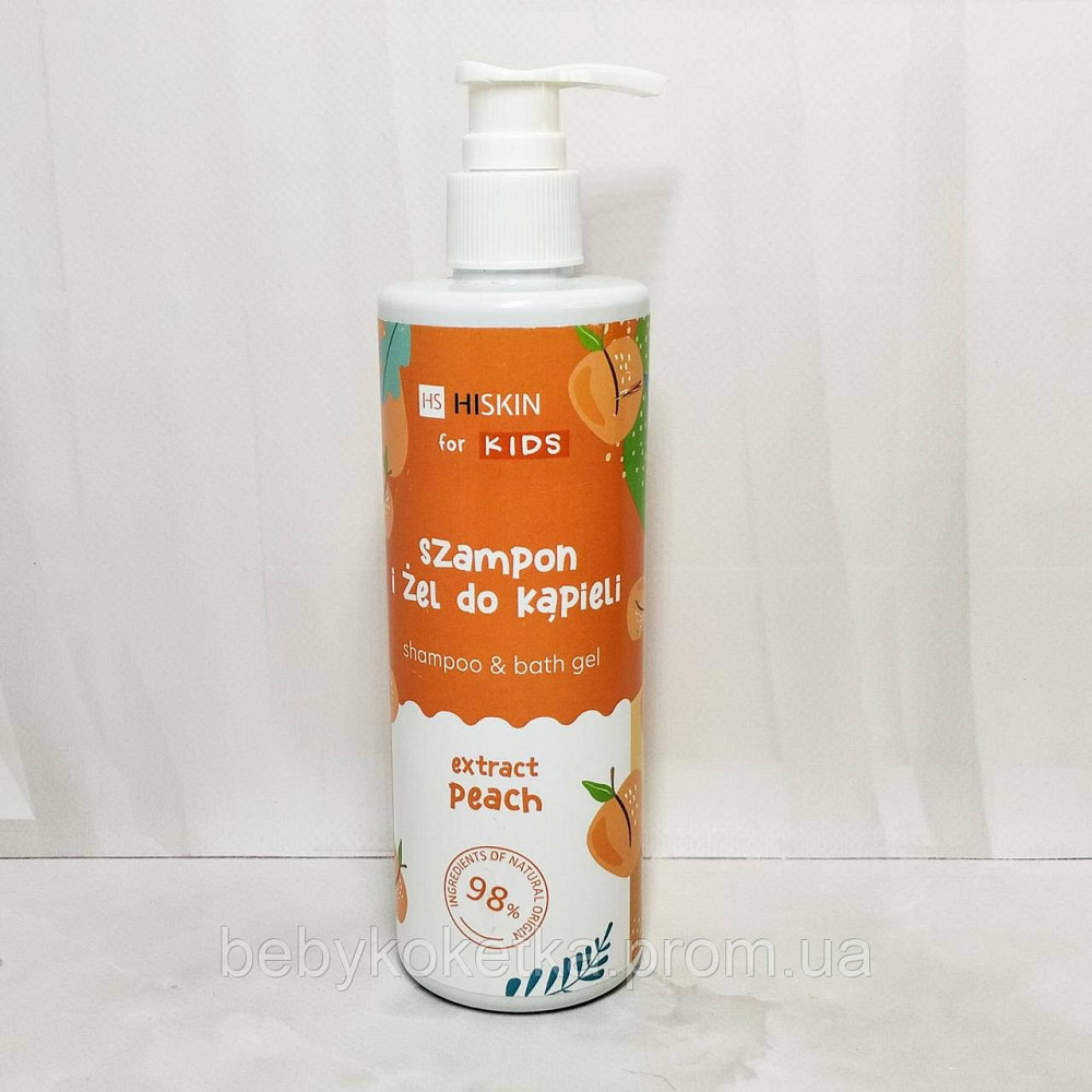 Дитяий шампунь-гель для душу 2 в 1 Персик HS Hiskin for kids 280 мл. Львів - фото 1