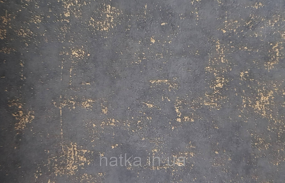 Шпалери вінілові на флізеліні Caselio 0.53х10 Beton 2 під штукатурку під бетон чорний із золотистим Київ - фото 1