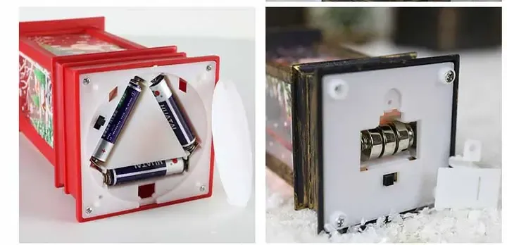 Музыкальный металлический новогодний фонарик-светильник h=28 см Коломия - фото 3