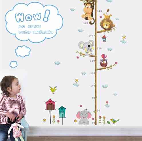 Наклейка на стіну дитяча "Зростання" - розмір стікера 30*90см, (готовий розмір близько 108*57см) Київ