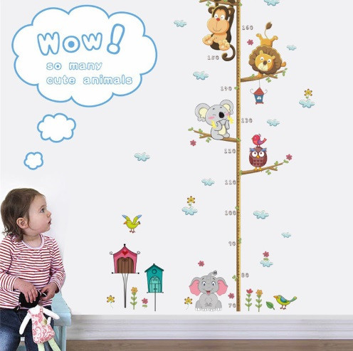 Наклейка на стіну дитяча "Зростання" - розмір стікера 30*90см, (готовий розмір близько 108*57см) Київ - фото 1