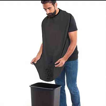 Накидка мужская для бритья бороды и стрижки 107 на 70 черный Киев