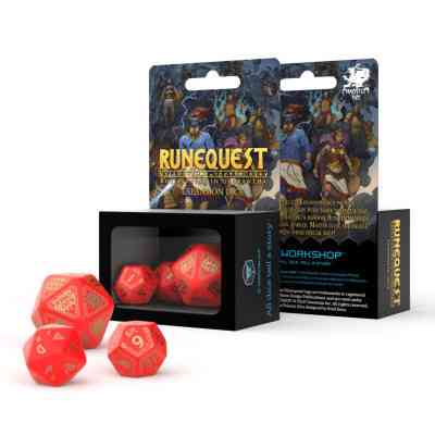 Набор кубиков для настольных игр Q-Workshop RuneQuest Red gold Expansion Dice (3 шт.) (SRQE53) Винница
