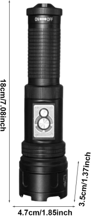 Акумуляторний LED ліхтарик TROONZ 1200 Лм, USB Type-C, 2000 мА·год, зум, 10 режимів, тактичний ліхтар для кемпінгу та туризму Київ