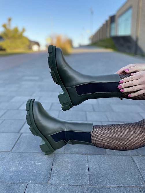 Женские ботинки GREMMY хакі натуральная кожа зима 36р.37р.(4854) Коломия - фото 6