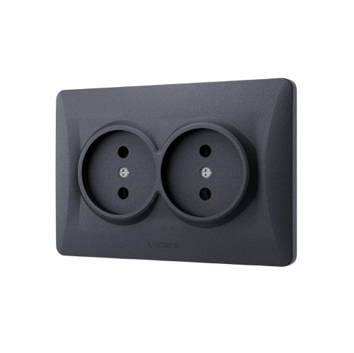BINERA чорний графіт Розетка внутрішня 2-а Videx Житомир - изображение 6