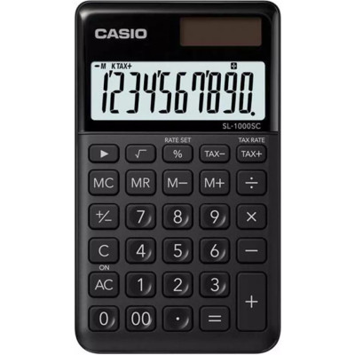 Калькулятор Casio SL-1000SC-BK-W-EP, чорний (CALC-CAS-SL-1000SC-B) Вінниця - фото 1