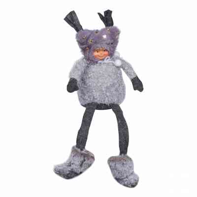 Прикраса декоративна YES! Fun дівчинка новорічна 37 см, сіра (973607) Вінниця