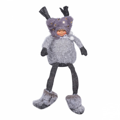 Прикраса декоративна YES! Fun дівчинка новорічна 37 см, сіра (973607) Вінниця - фото 1