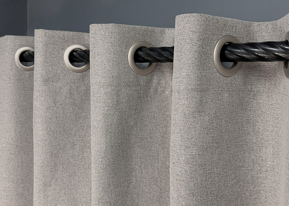 Комплект штор на люверсах VR-Textil Блэкаут двусторонний ASHEN NIGHT № 1847ш Тауп 150х270 см 2 шт (37-0288) Киев - изображение 6