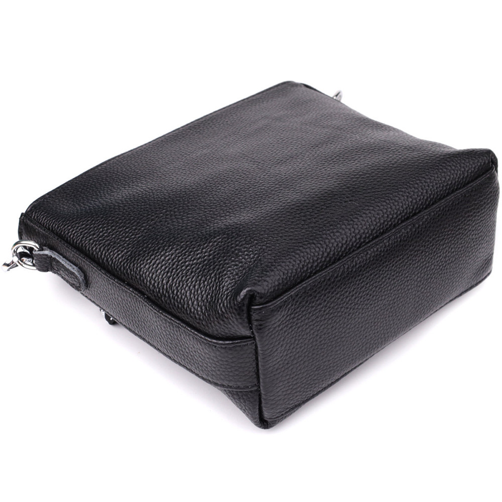 Женская сумка на плечо из качественной натуральной кожи Vintage 22914 Черный Киев - изображение 6