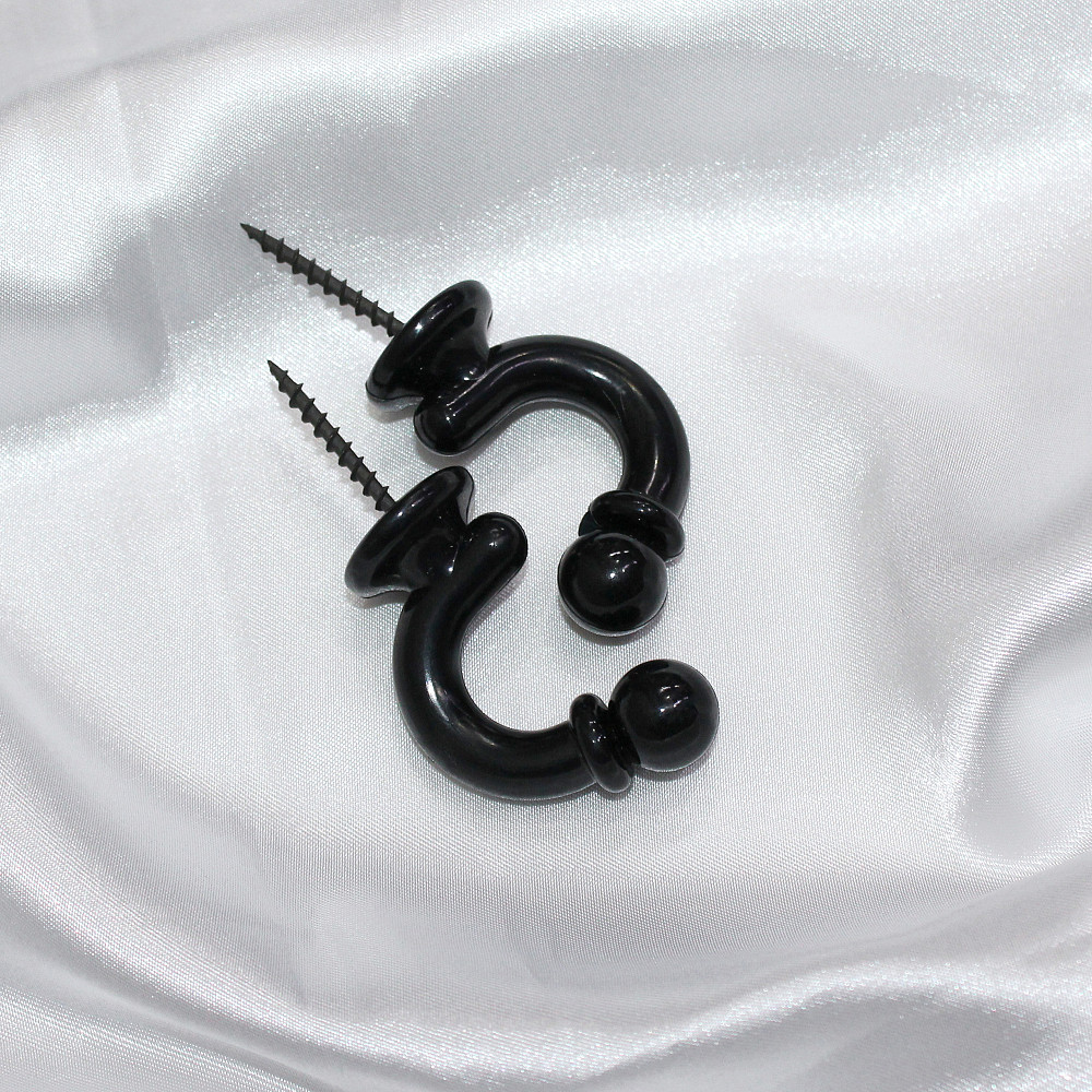 Гачки для підхватів (012кр) набір 2 шт Чорний (83-011) Київ - фото 1