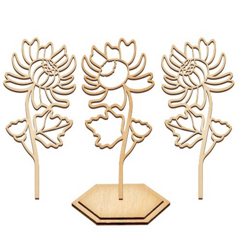 Набір для вітражного живопису за номерами "Пишна хризантема" FDSGK-017 Вінниця - фото 2