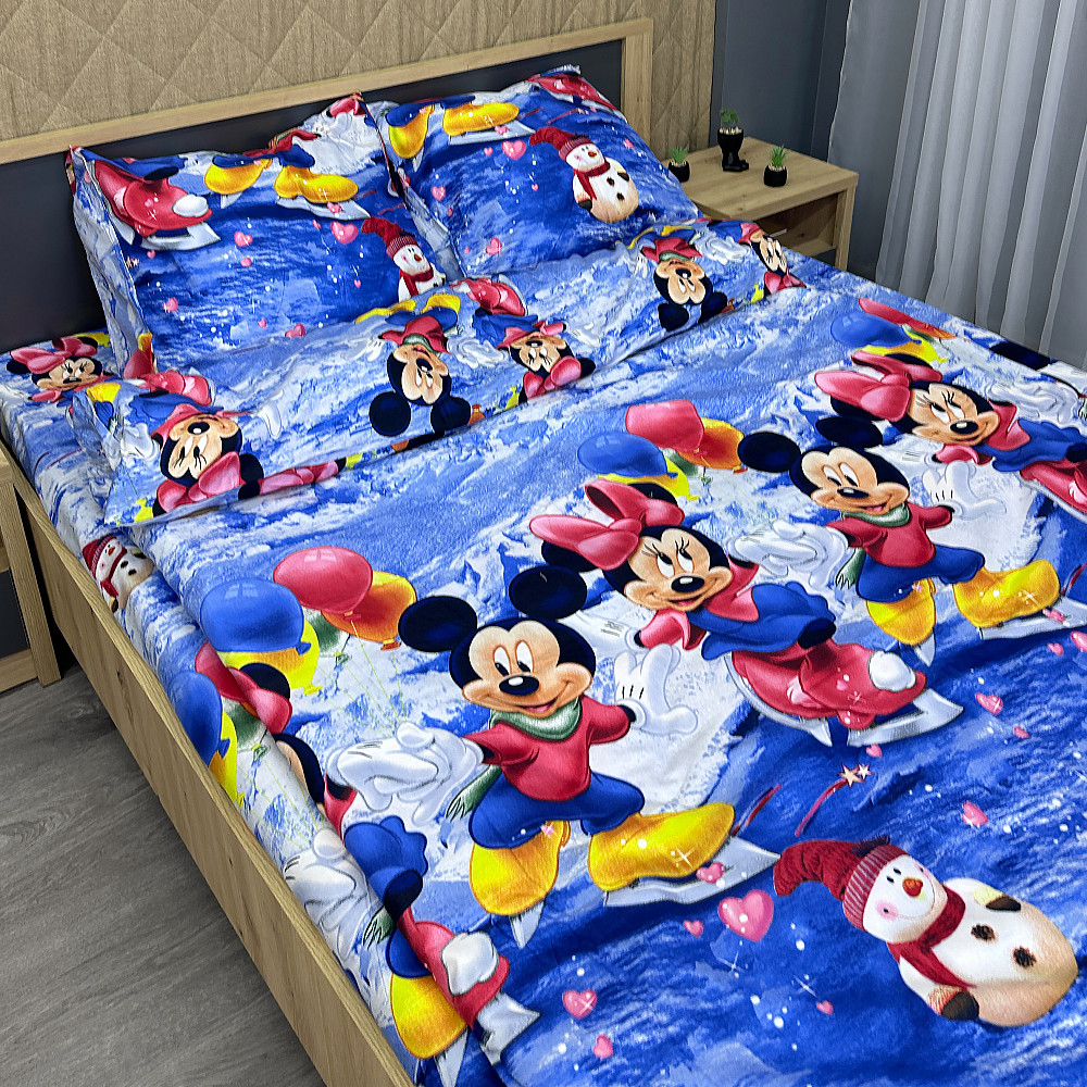 Комплект детского постельного белья Фланель, Koloco Полуторный 150х210 с разноцветным принтом (88-067) Киев - изображение 1