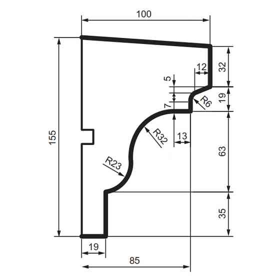Подоконник фасадный Prestige Decor DC 106 Днепр