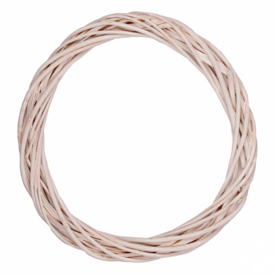 Прикраса декоративна YES! Fun вінок ротанговий білий 25 см (974266) Вінниця - фото 1