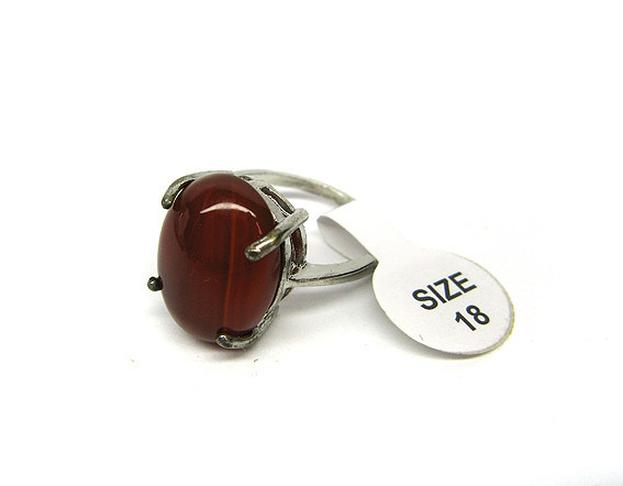 Перстень класичний із сердоліком розм 17, 18 Київ - фото 1